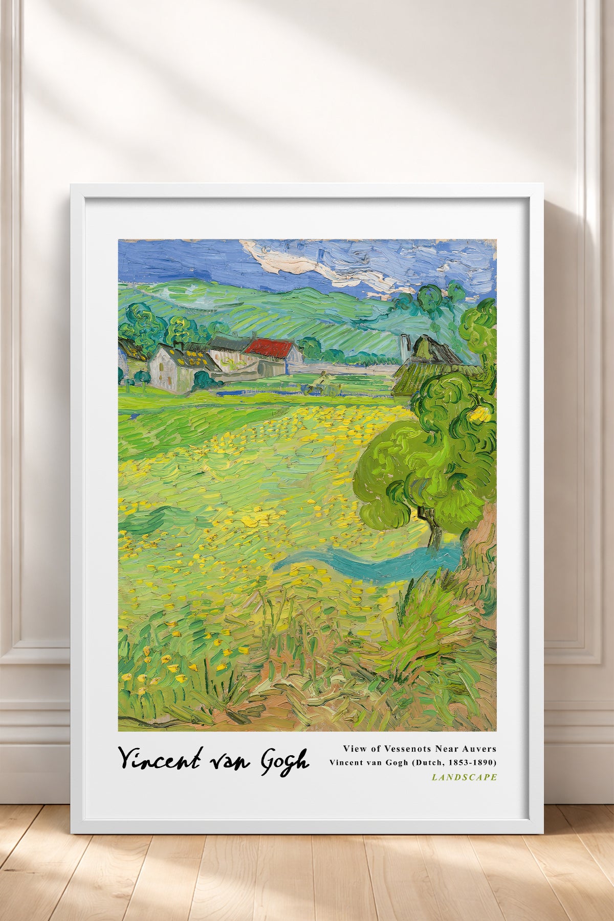 HOMEPACK Ahşap Çerçeveli Tablo Çerçeveli Poster Sanatsal Modern Duvar Dekoru VAN GOGH-16