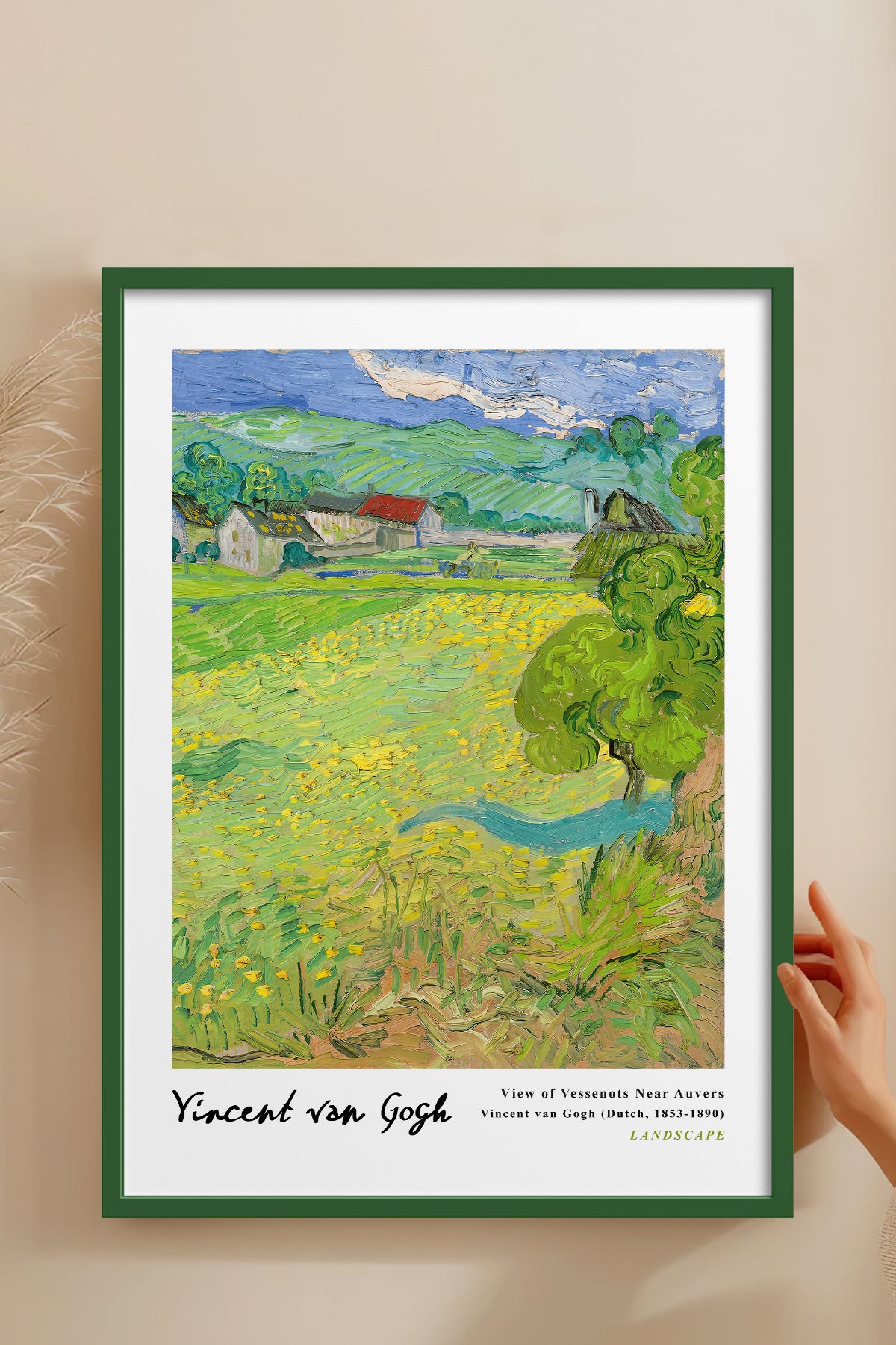 HOMEPACK Ahşap Çerçeveli Tablo Çerçeveli Poster Sanatsal Modern Duvar Dekoru VAN GOGH-16