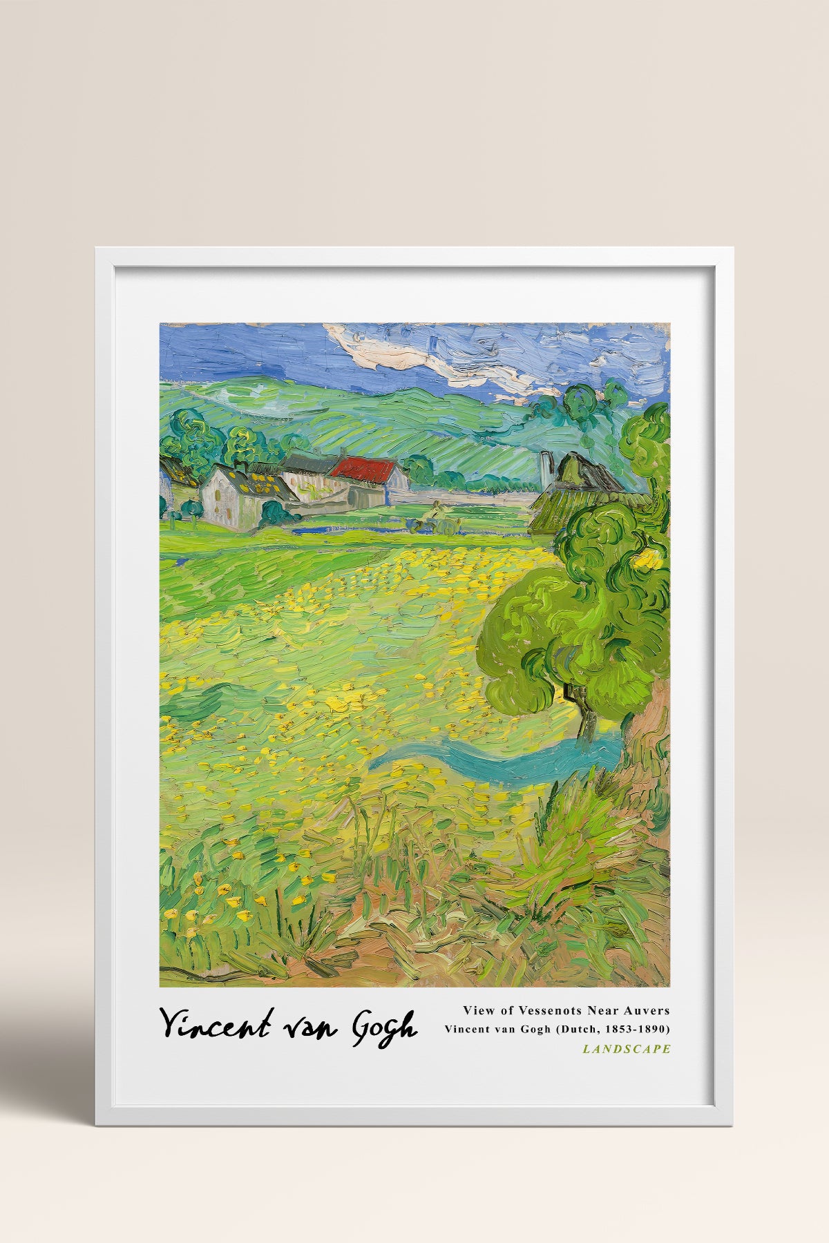 HOMEPACK Ahşap Çerçeveli Tablo Çerçeveli Poster Sanatsal Modern Duvar Dekoru VAN GOGH-16