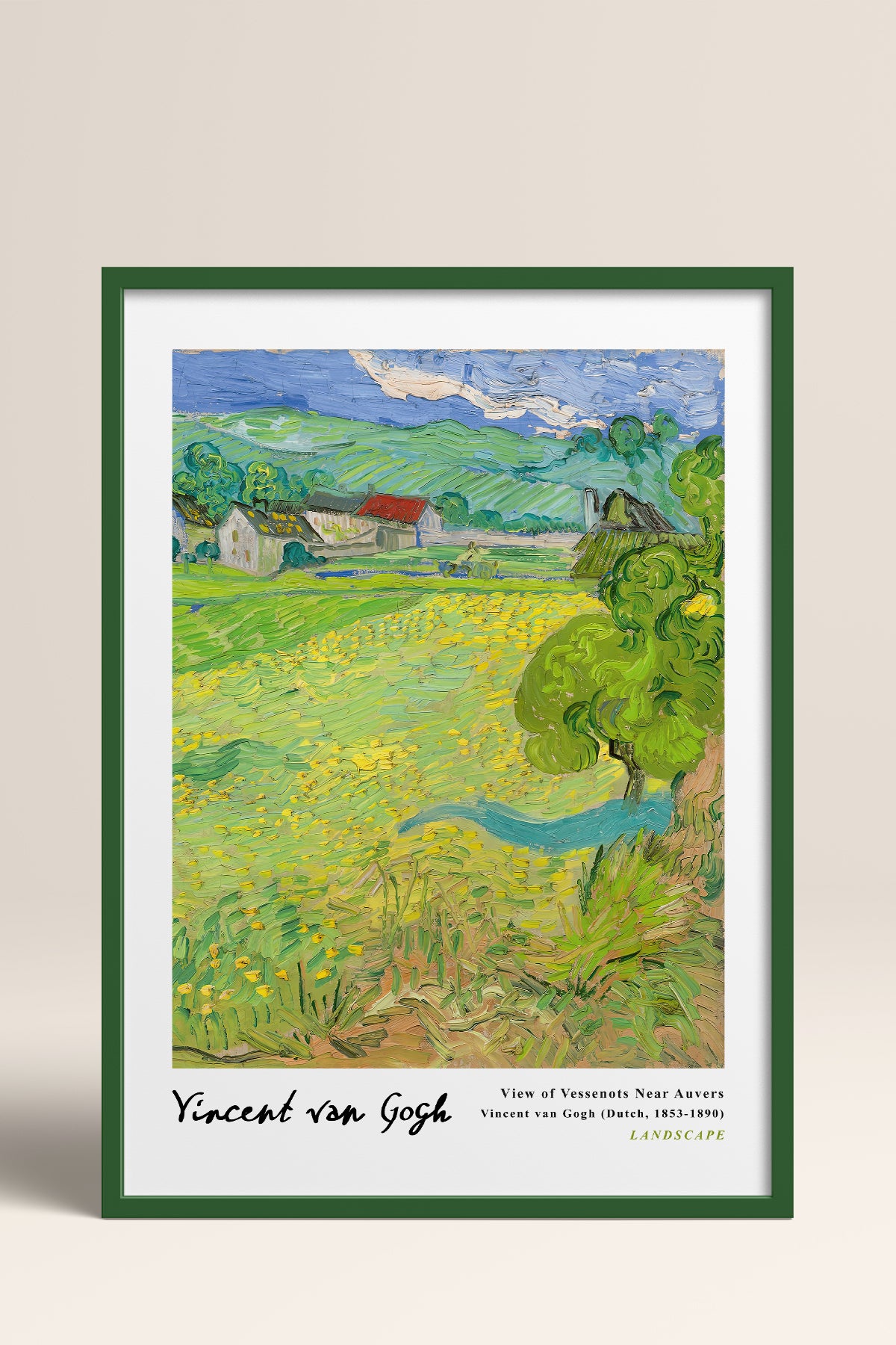 HOMEPACK Ahşap Çerçeveli Tablo Çerçeveli Poster Sanatsal Modern Duvar Dekoru VAN GOGH-16