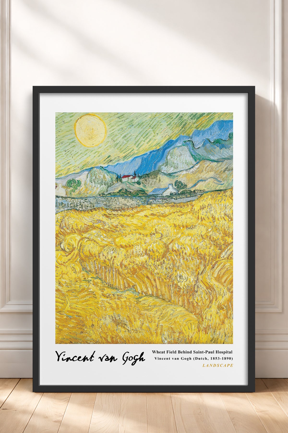 HOMEPACK Ahşap Çerçeveli Tablo Çerçeveli Poster Sanatsal Modern Duvar Dekoru VAN GOGH-17