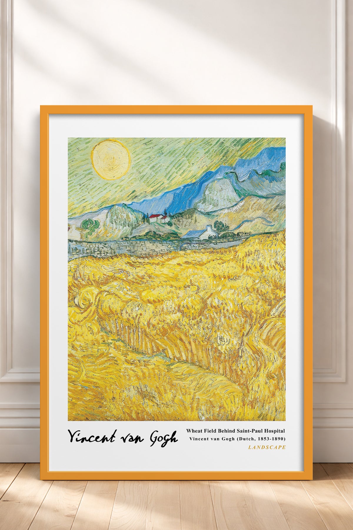 HOMEPACK Ahşap Çerçeveli Tablo Çerçeveli Poster Sanatsal Modern Duvar Dekoru VAN GOGH-17
