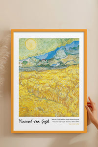 HOMEPACK Ahşap Çerçeveli Tablo Çerçeveli Poster Sanatsal Modern Duvar Dekoru VAN GOGH-17