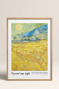 HOMEPACK Ahşap Çerçeveli Tablo Çerçeveli Poster Sanatsal Modern Duvar Dekoru VAN GOGH-17