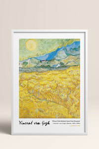 HOMEPACK Ahşap Çerçeveli Tablo Çerçeveli Poster Sanatsal Modern Duvar Dekoru VAN GOGH-17