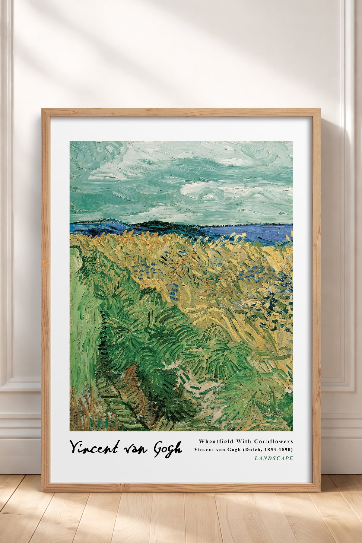 HOMEPACK Ahşap Çerçeveli Tablo Çerçeveli Poster Sanatsal Modern Duvar Dekoru VAN GOGH-18