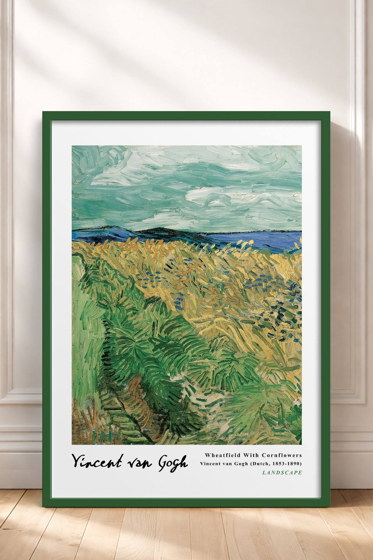 HOMEPACK Ahşap Çerçeveli Tablo Çerçeveli Poster Sanatsal Modern Duvar Dekoru VAN GOGH-18