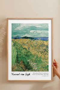 HOMEPACK Ahşap Çerçeveli Tablo Çerçeveli Poster Sanatsal Modern Duvar Dekoru VAN GOGH-18