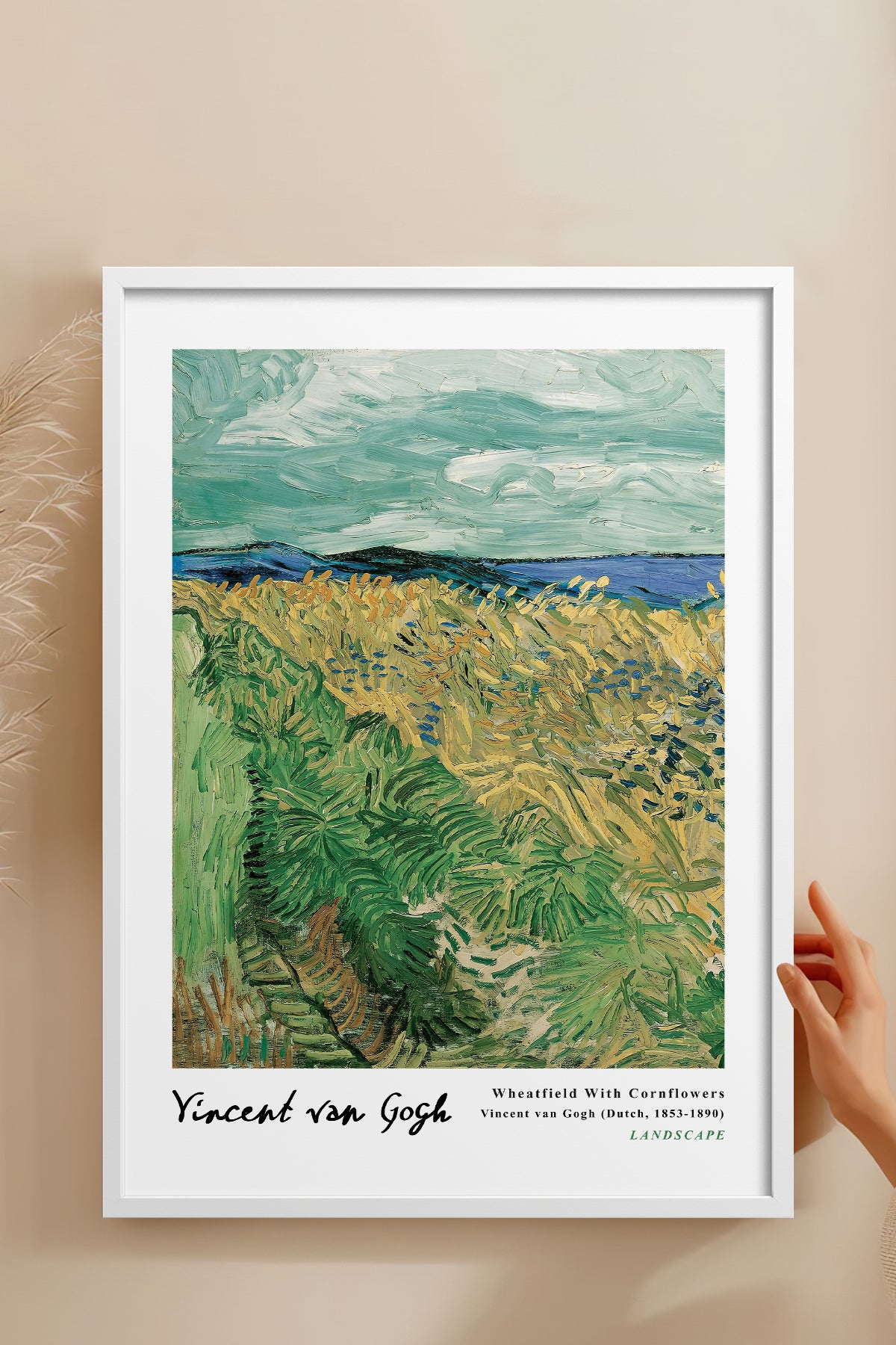 HOMEPACK Ahşap Çerçeveli Tablo Çerçeveli Poster Sanatsal Modern Duvar Dekoru VAN GOGH-18