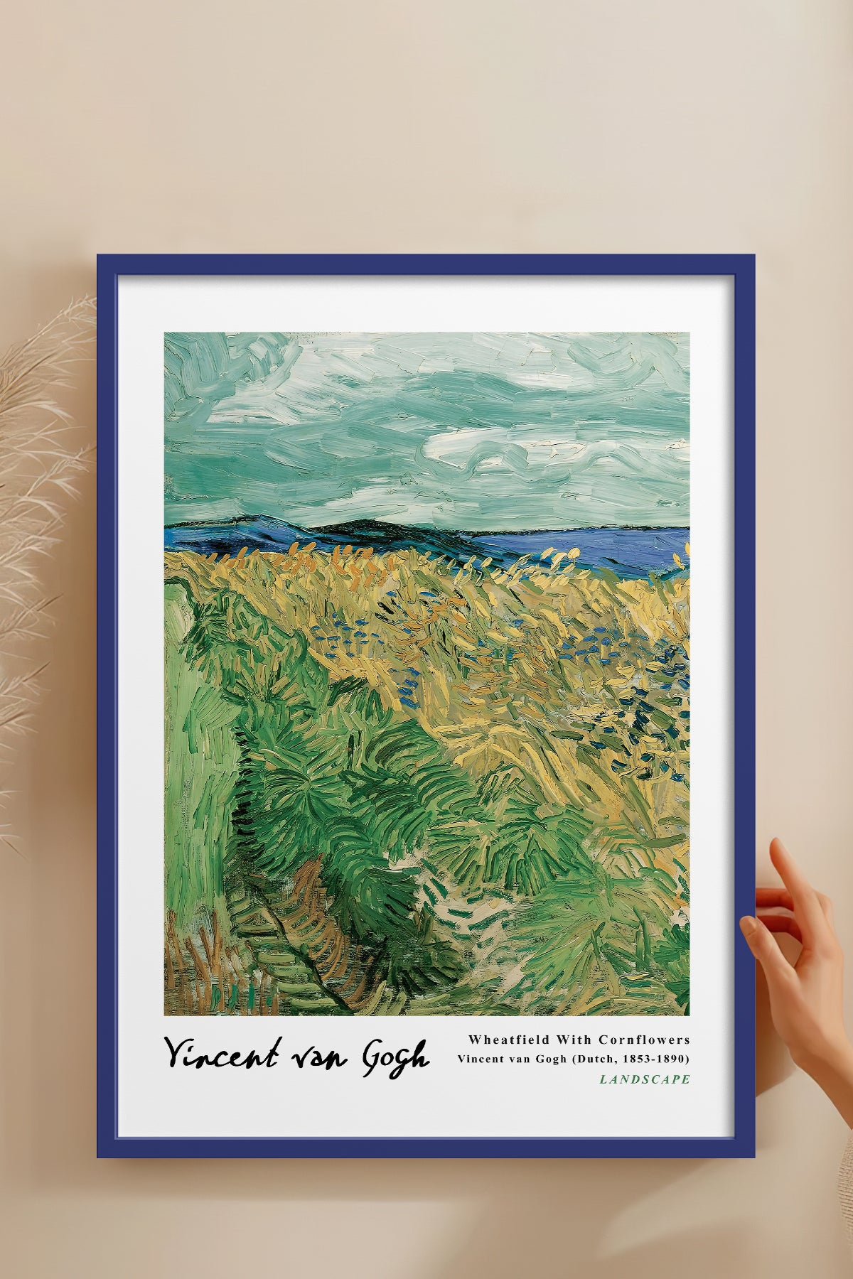 HOMEPACK Ahşap Çerçeveli Tablo Çerçeveli Poster Sanatsal Modern Duvar Dekoru VAN GOGH-18