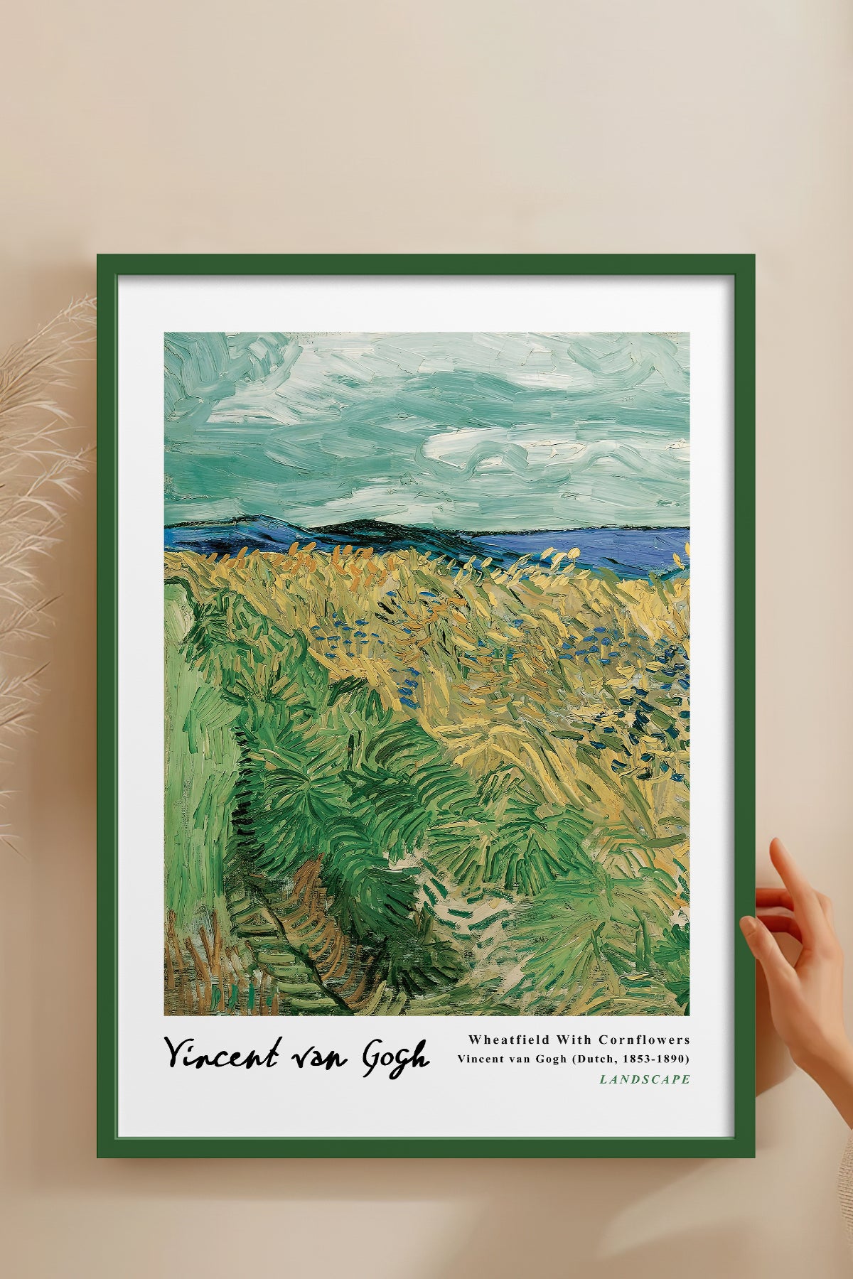 HOMEPACK Ahşap Çerçeveli Tablo Çerçeveli Poster Sanatsal Modern Duvar Dekoru VAN GOGH-18