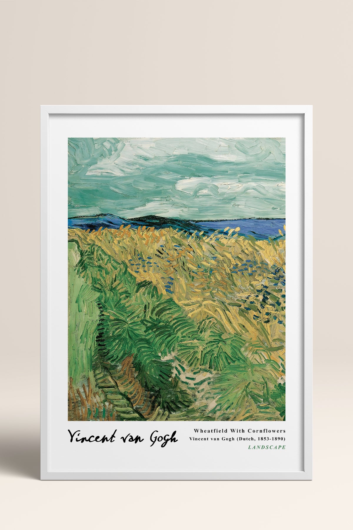 HOMEPACK Ahşap Çerçeveli Tablo Çerçeveli Poster Sanatsal Modern Duvar Dekoru VAN GOGH-18