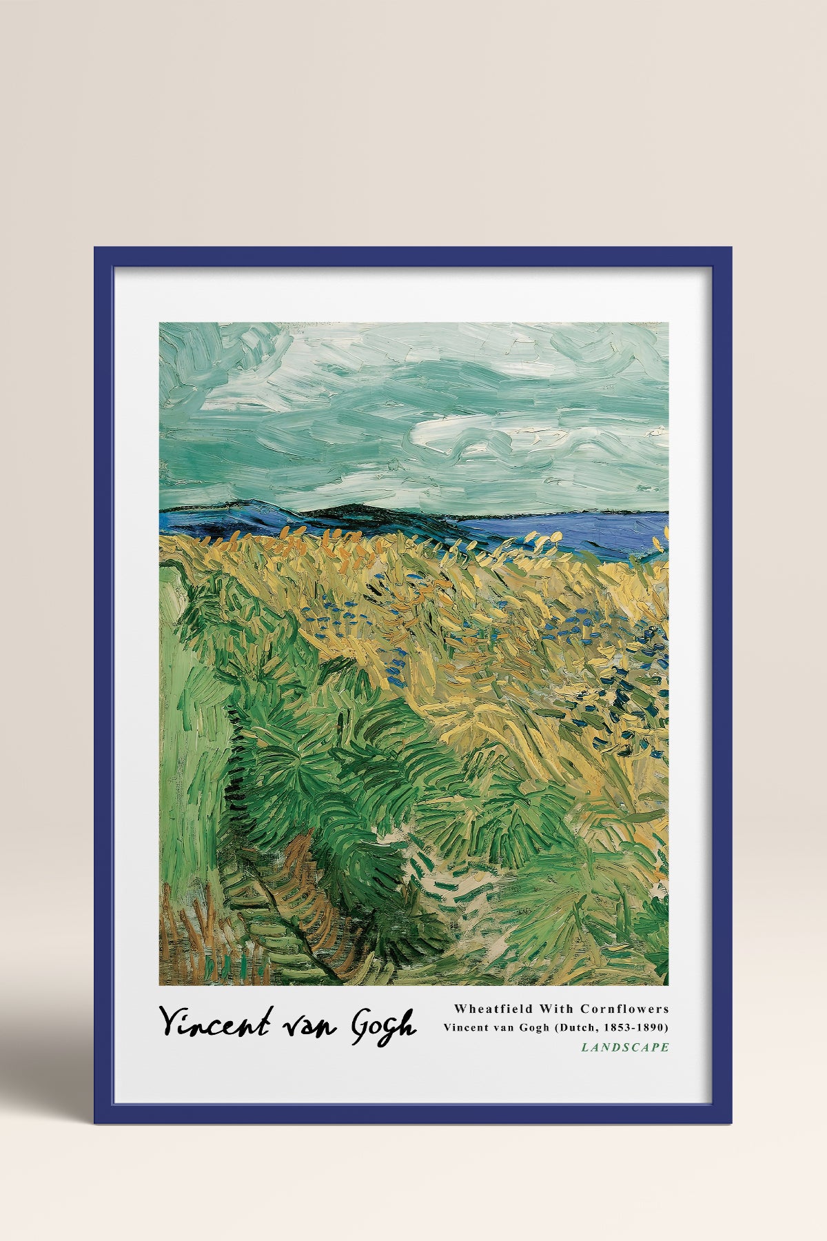 HOMEPACK Ahşap Çerçeveli Tablo Çerçeveli Poster Sanatsal Modern Duvar Dekoru VAN GOGH-18