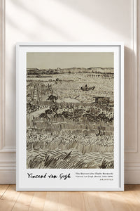 HOMEPACK Ahşap Çerçeveli Tablo Çerçeveli Poster Sanatsal Modern Duvar Dekoru VAN GOGH-19