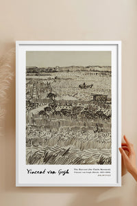 HOMEPACK Ahşap Çerçeveli Tablo Çerçeveli Poster Sanatsal Modern Duvar Dekoru VAN GOGH-19