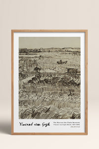 HOMEPACK Ahşap Çerçeveli Tablo Çerçeveli Poster Sanatsal Modern Duvar Dekoru VAN GOGH-19