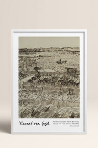 HOMEPACK Ahşap Çerçeveli Tablo Çerçeveli Poster Sanatsal Modern Duvar Dekoru VAN GOGH-19