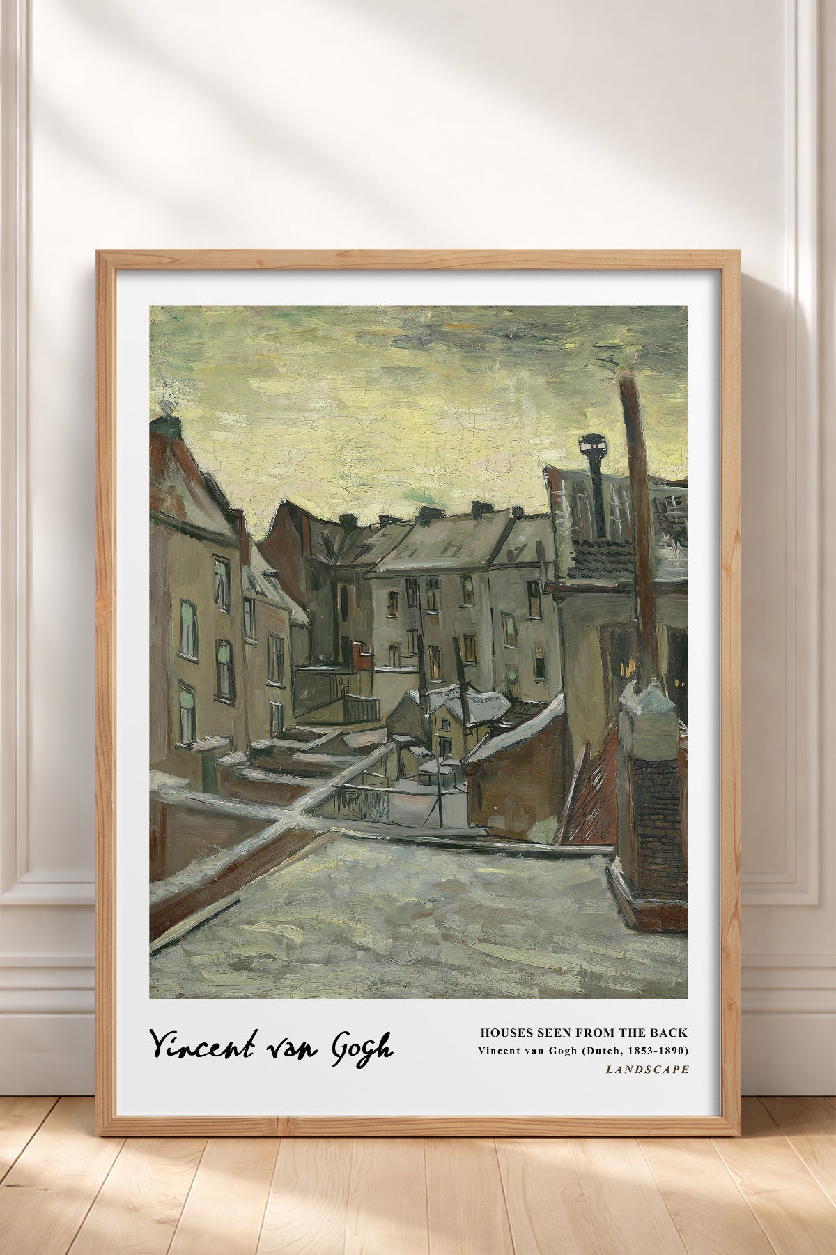 HOMEPACK Ahşap Çerçeveli Tablo Çerçeveli Poster Sanatsal Modern Duvar Dekoru VAN GOGH-20