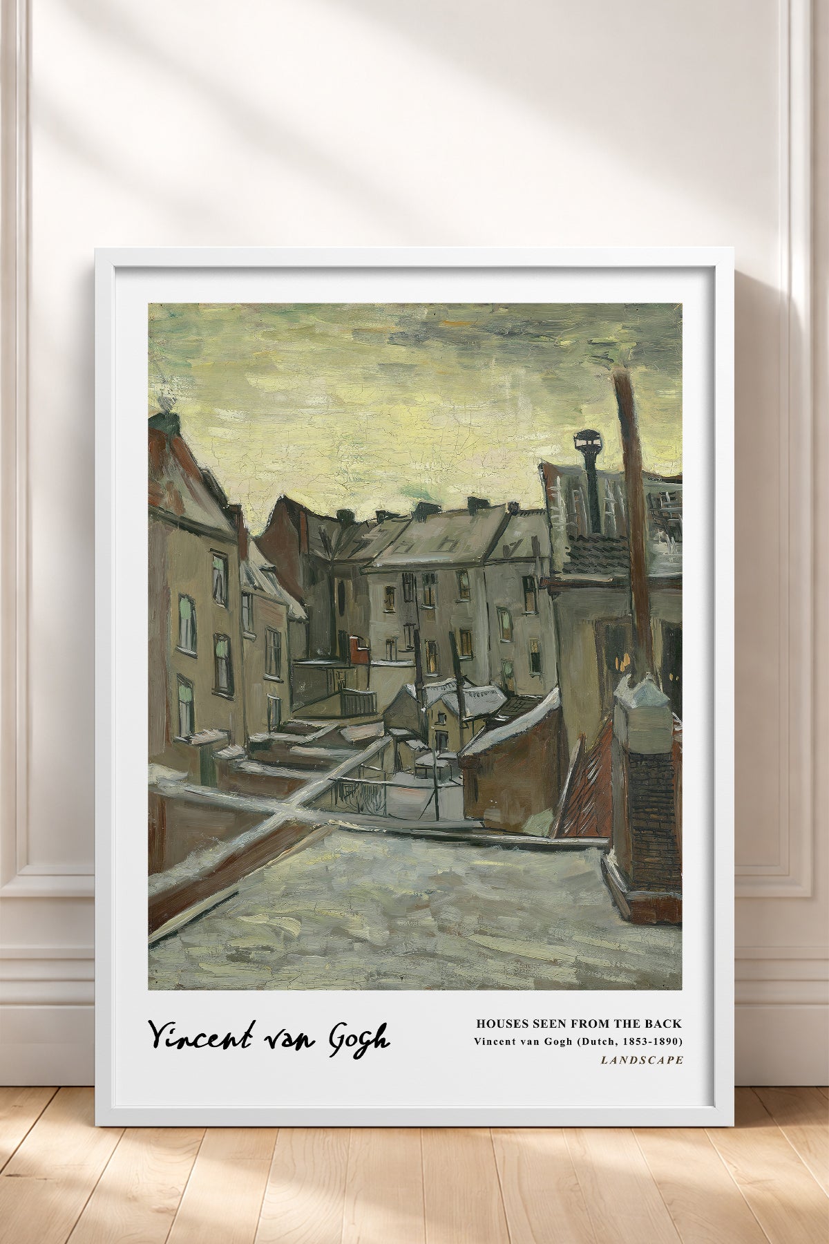 HOMEPACK Ahşap Çerçeveli Tablo Çerçeveli Poster Sanatsal Modern Duvar Dekoru VAN GOGH-20