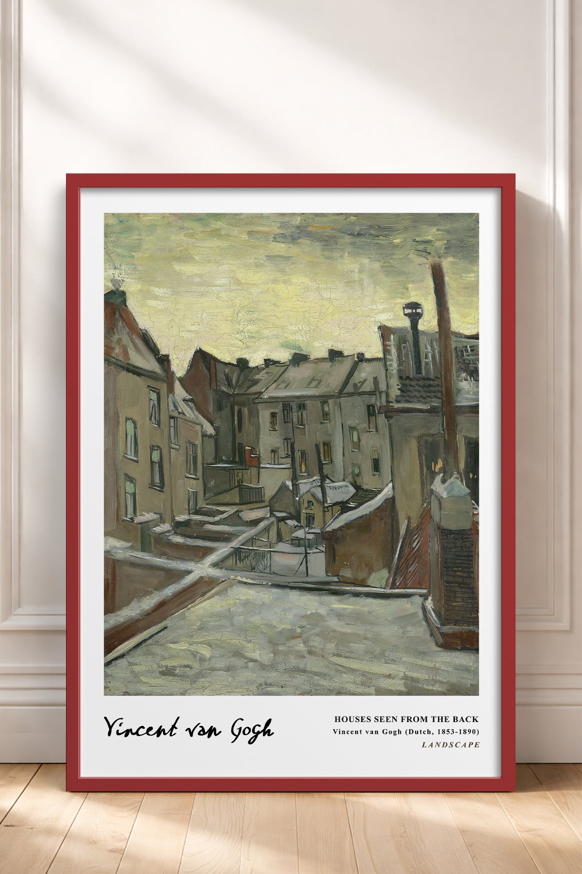 HOMEPACK Ahşap Çerçeveli Tablo Çerçeveli Poster Sanatsal Modern Duvar Dekoru VAN GOGH-20