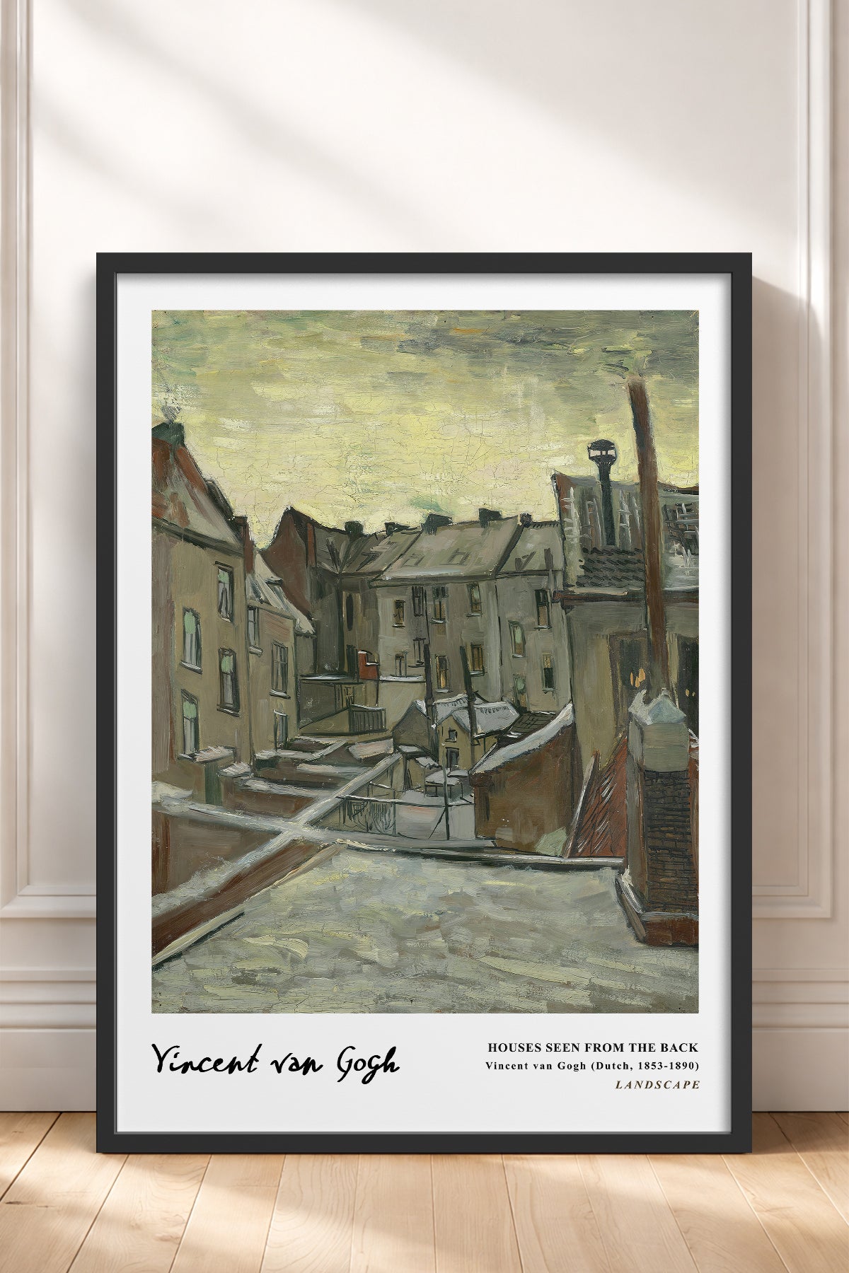 HOMEPACK Ahşap Çerçeveli Tablo Çerçeveli Poster Sanatsal Modern Duvar Dekoru VAN GOGH-20
