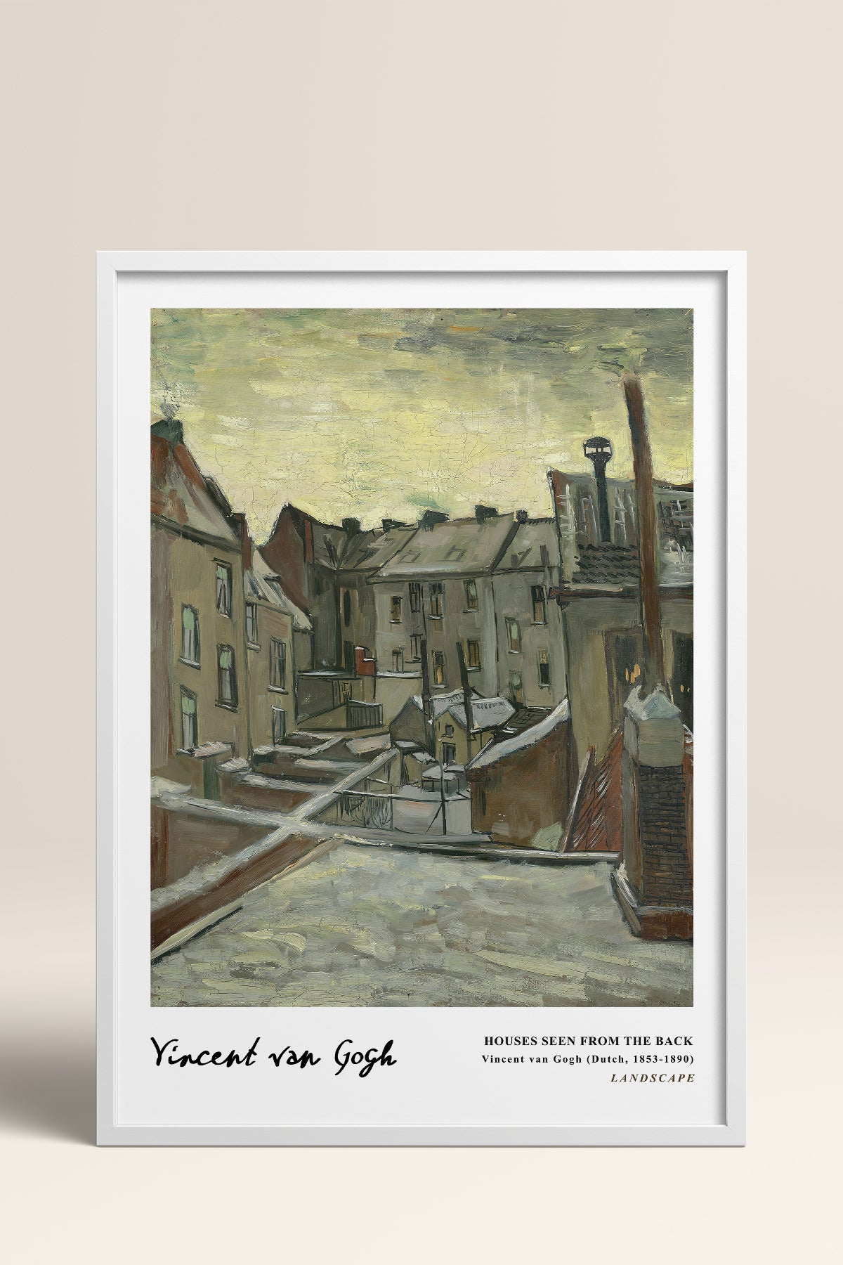 HOMEPACK Ahşap Çerçeveli Tablo Çerçeveli Poster Sanatsal Modern Duvar Dekoru VAN GOGH-20