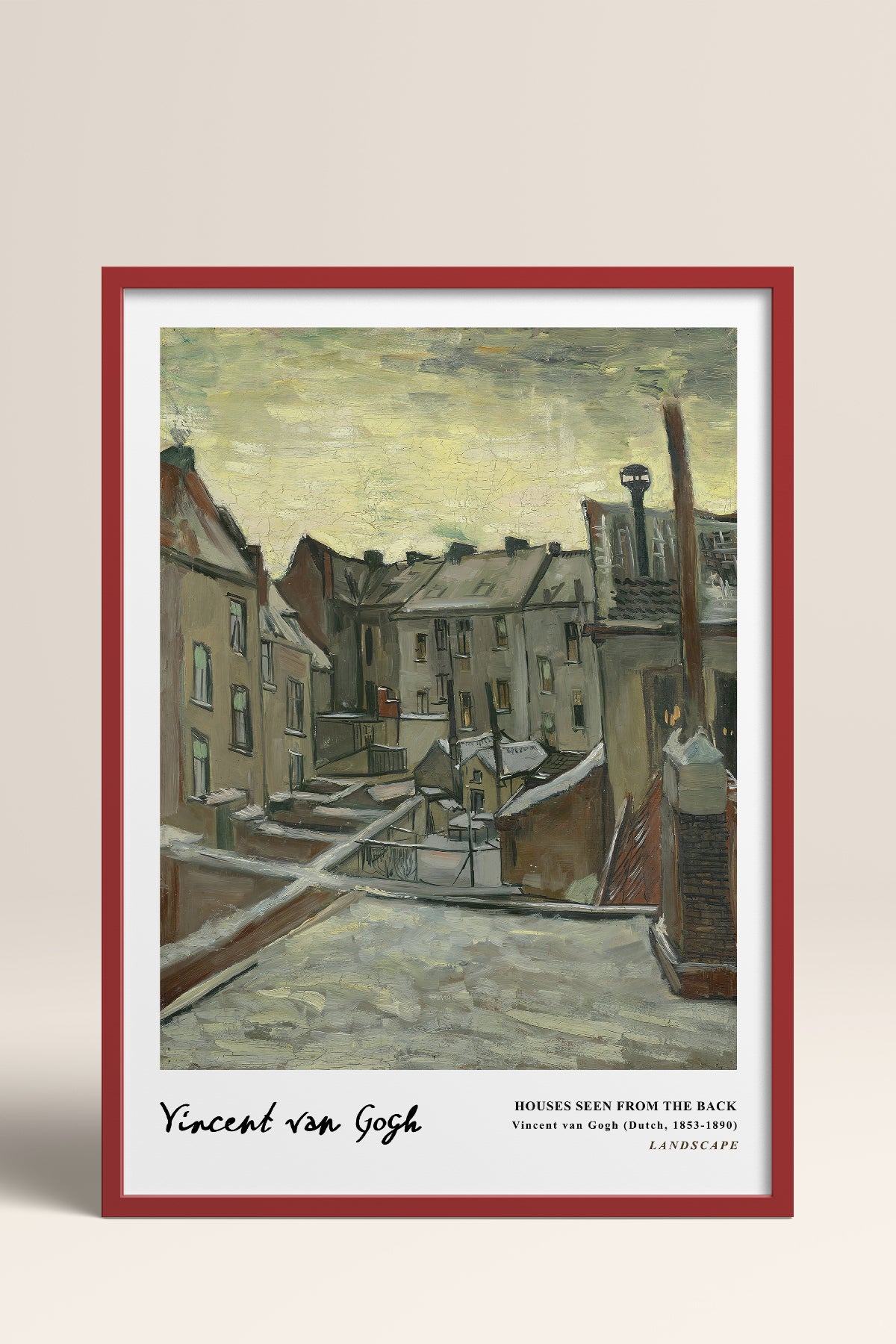 HOMEPACK Ahşap Çerçeveli Tablo Çerçeveli Poster Sanatsal Modern Duvar Dekoru VAN GOGH-20