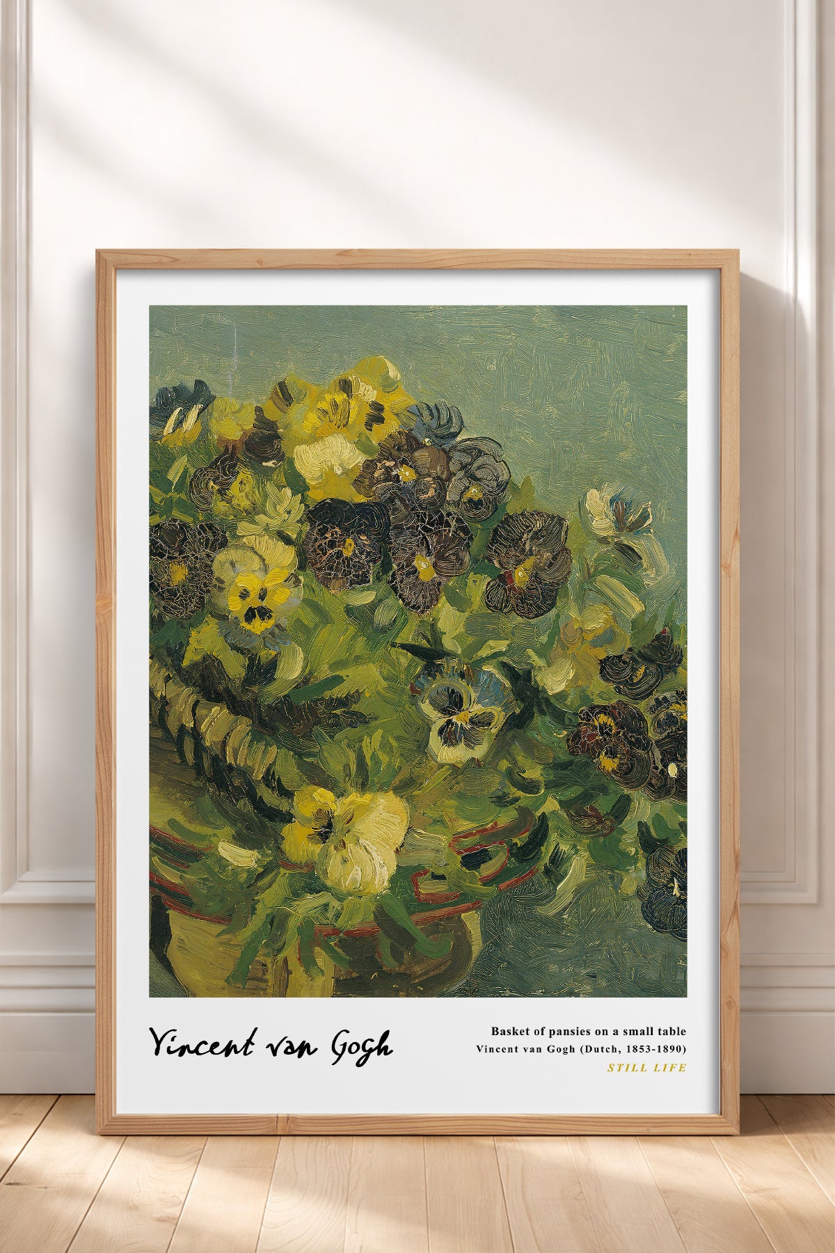 HOMEPACK Ahşap Çerçeveli Tablo Çerçeveli Poster Sanatsal Modern Duvar Dekoru VAN GOGH-21