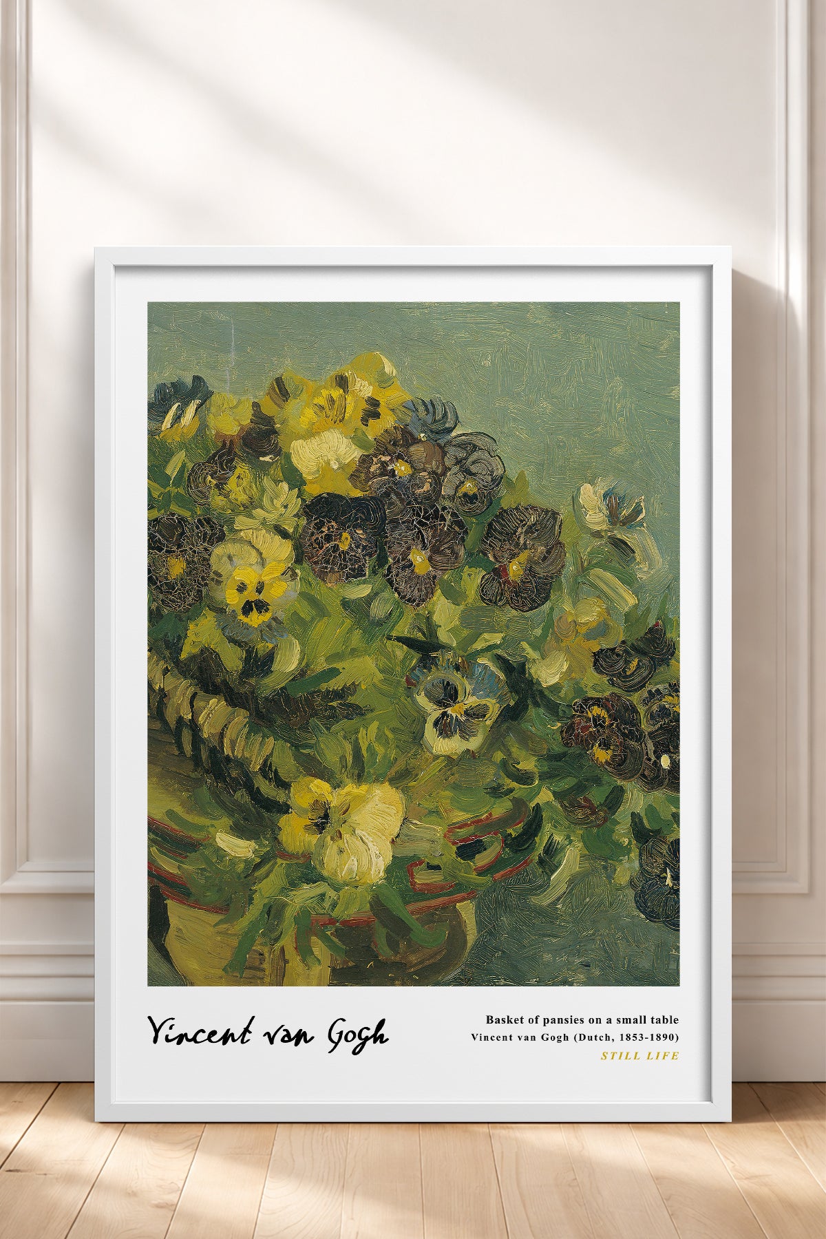 HOMEPACK Ahşap Çerçeveli Tablo Çerçeveli Poster Sanatsal Modern Duvar Dekoru VAN GOGH-21