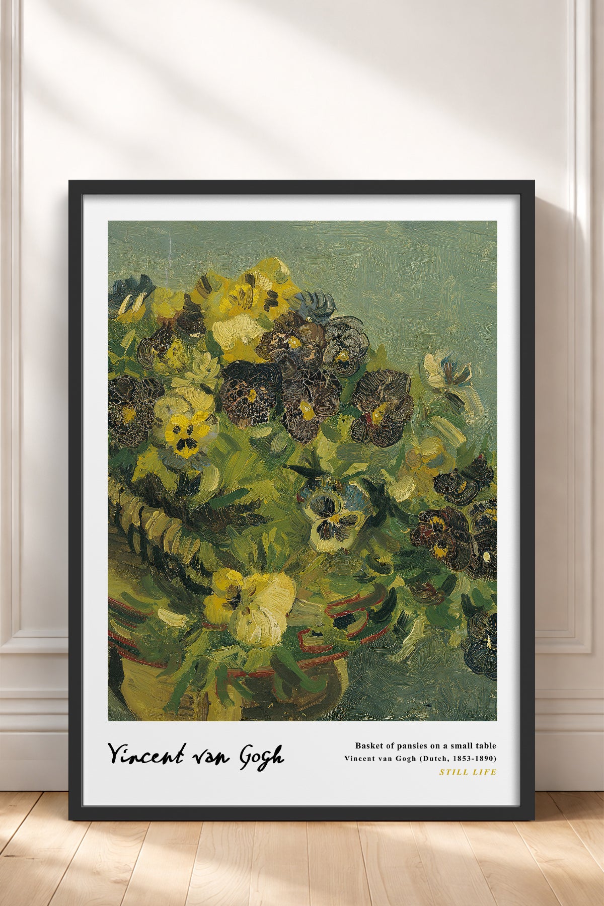 HOMEPACK Ahşap Çerçeveli Tablo Çerçeveli Poster Sanatsal Modern Duvar Dekoru VAN GOGH-21