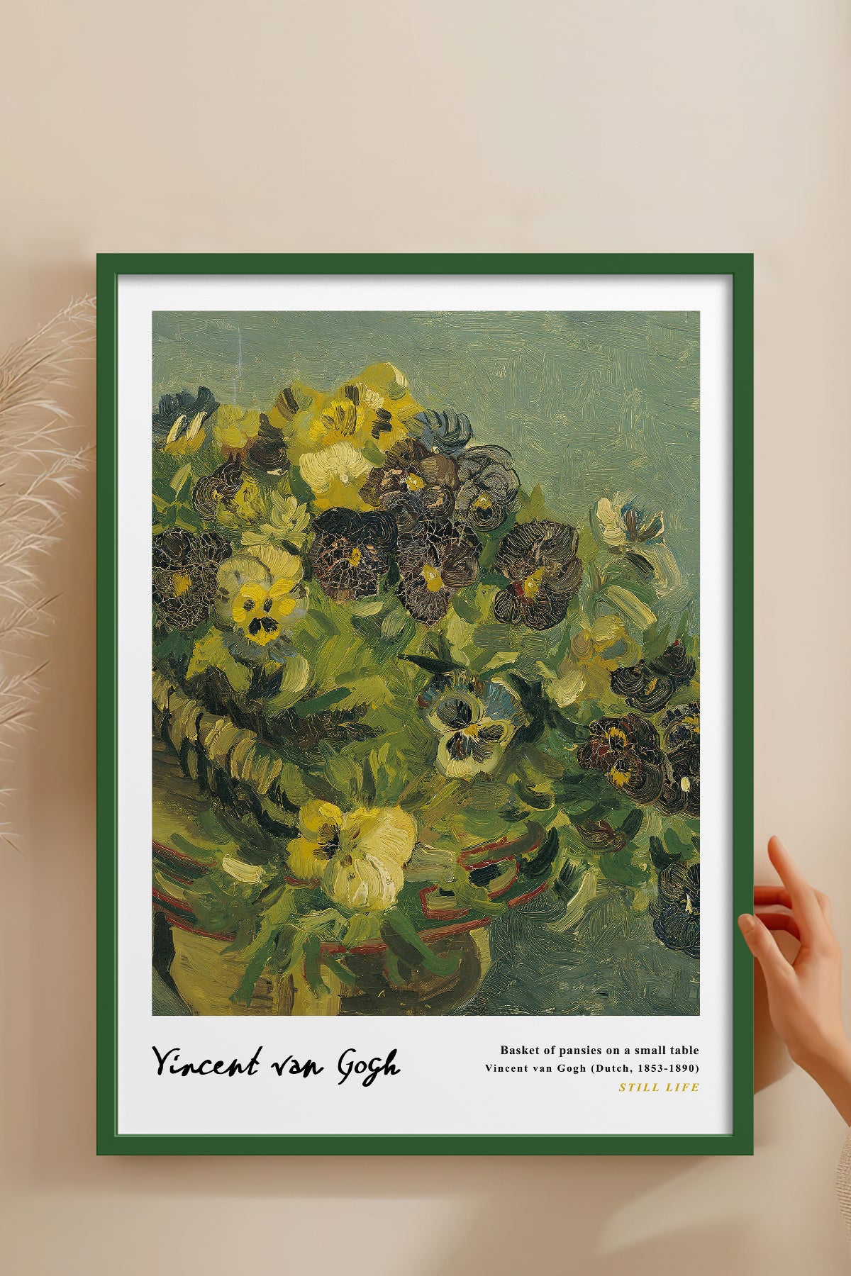HOMEPACK Ahşap Çerçeveli Tablo Çerçeveli Poster Sanatsal Modern Duvar Dekoru VAN GOGH-21