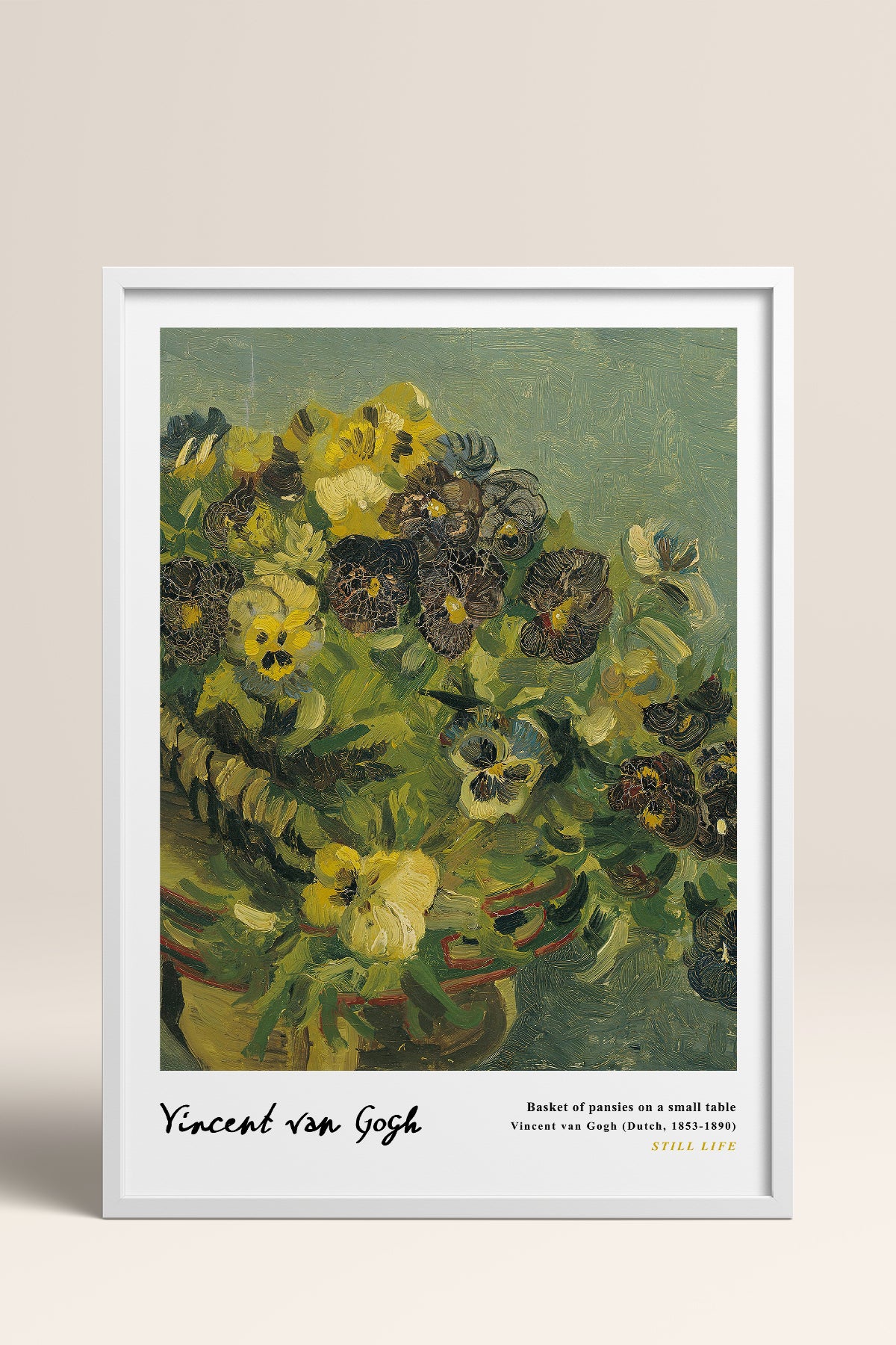 HOMEPACK Ahşap Çerçeveli Tablo Çerçeveli Poster Sanatsal Modern Duvar Dekoru VAN GOGH-21