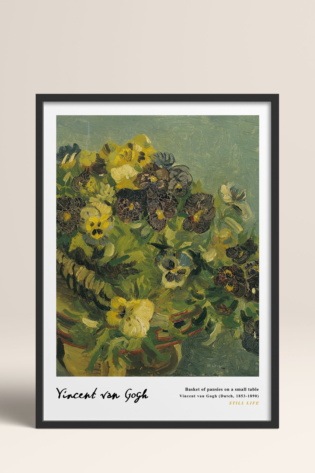 HOMEPACK Ahşap Çerçeveli Tablo Çerçeveli Poster Sanatsal Modern Duvar Dekoru VAN GOGH-21