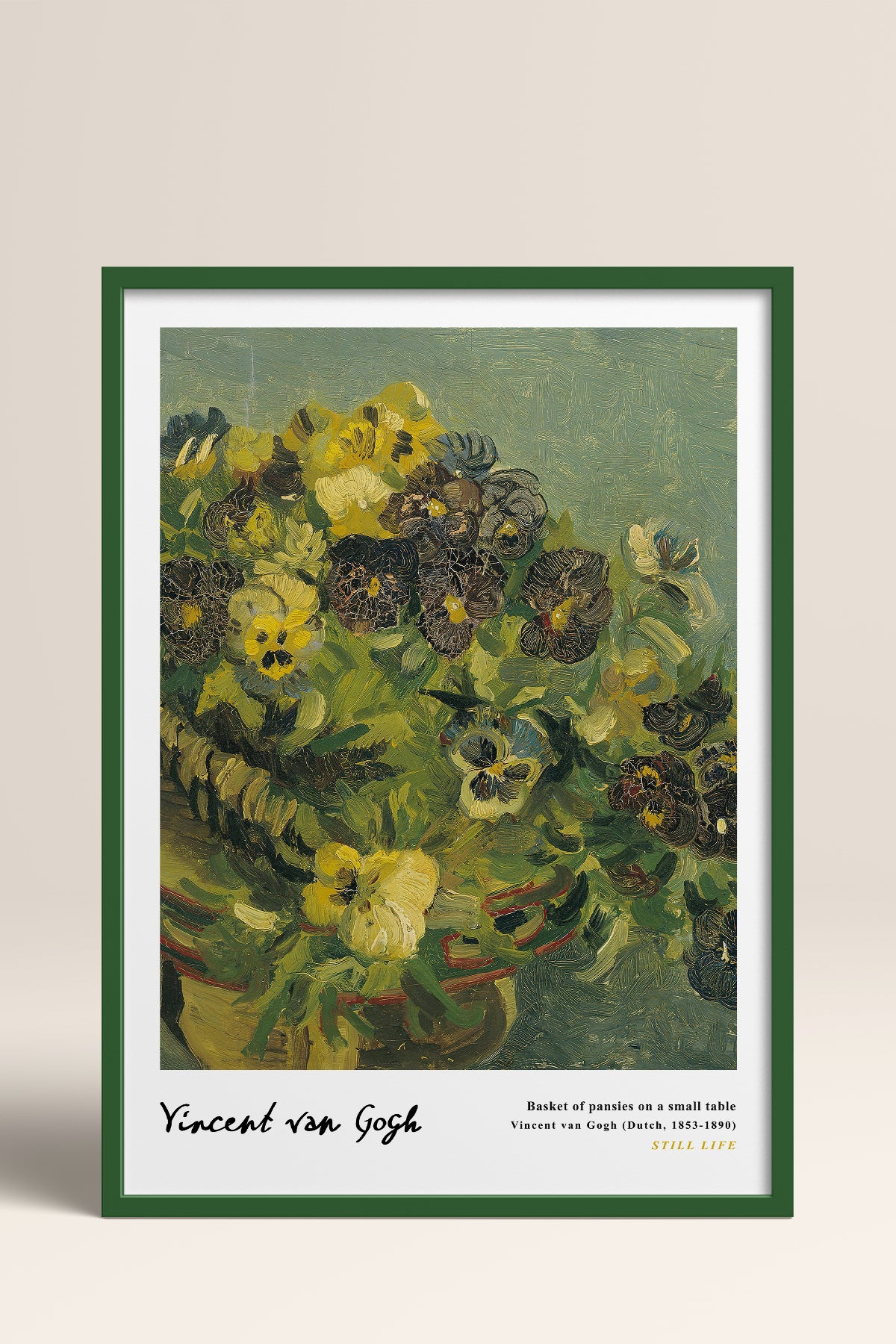 HOMEPACK Ahşap Çerçeveli Tablo Çerçeveli Poster Sanatsal Modern Duvar Dekoru VAN GOGH-21