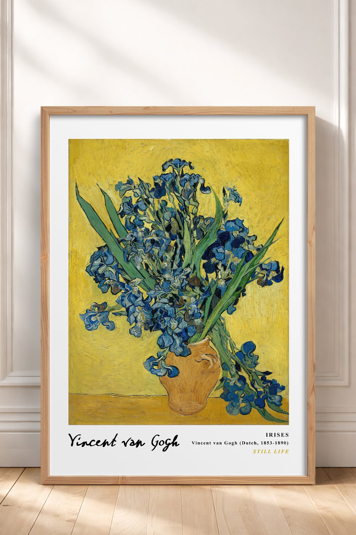 HOMEPACK Ahşap Çerçeveli Tablo Çerçeveli Poster Sanatsal Modern Duvar Dekoru VAN GOGH-22