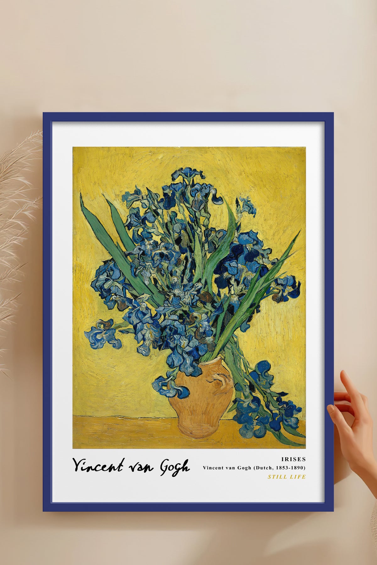 HOMEPACK Ahşap Çerçeveli Tablo Çerçeveli Poster Sanatsal Modern Duvar Dekoru VAN GOGH-22