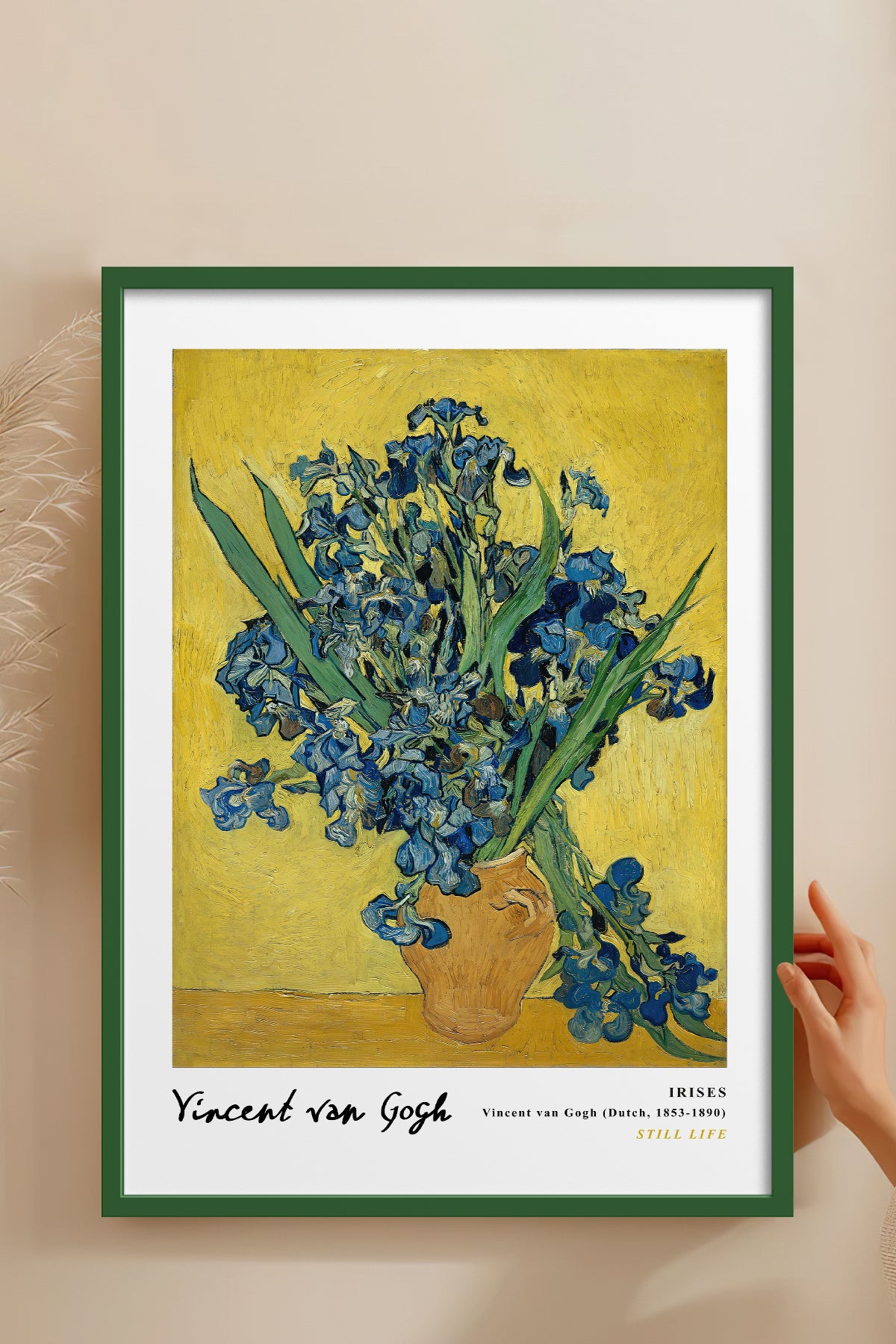 HOMEPACK Ahşap Çerçeveli Tablo Çerçeveli Poster Sanatsal Modern Duvar Dekoru VAN GOGH-22