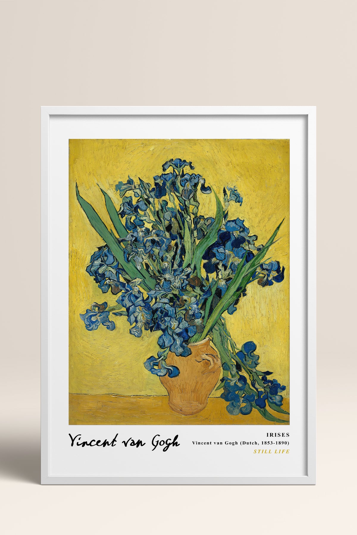 HOMEPACK Ahşap Çerçeveli Tablo Çerçeveli Poster Sanatsal Modern Duvar Dekoru VAN GOGH-22