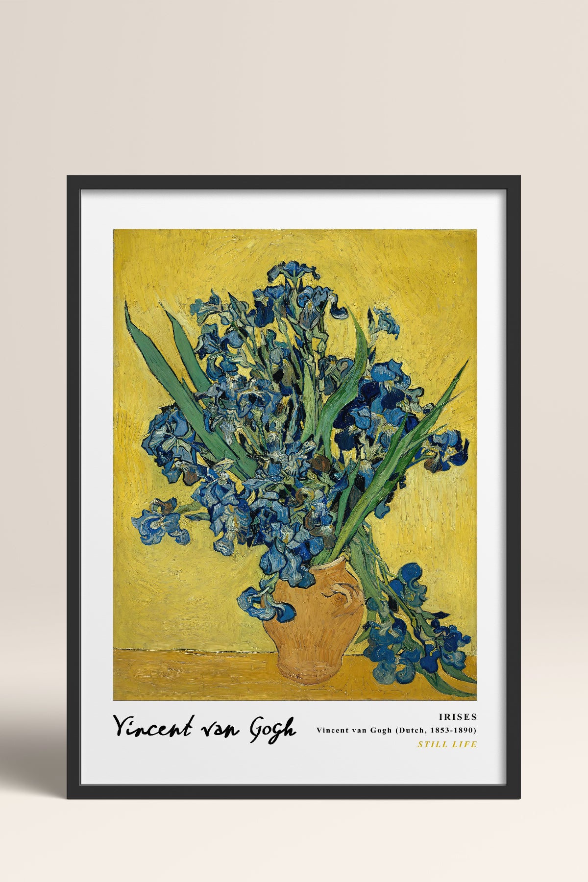 HOMEPACK Ahşap Çerçeveli Tablo Çerçeveli Poster Sanatsal Modern Duvar Dekoru VAN GOGH-22