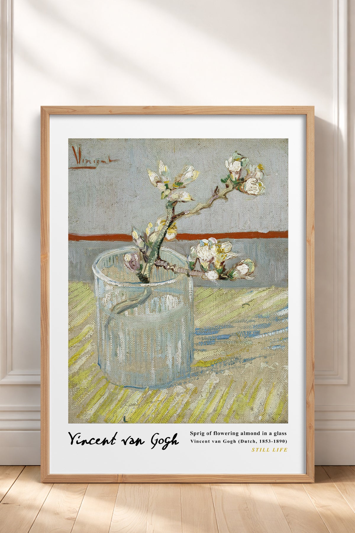 HOMEPACK Ahşap Çerçeveli Tablo Çerçeveli Poster Sanatsal Modern Duvar Dekoru VAN GOGH-23