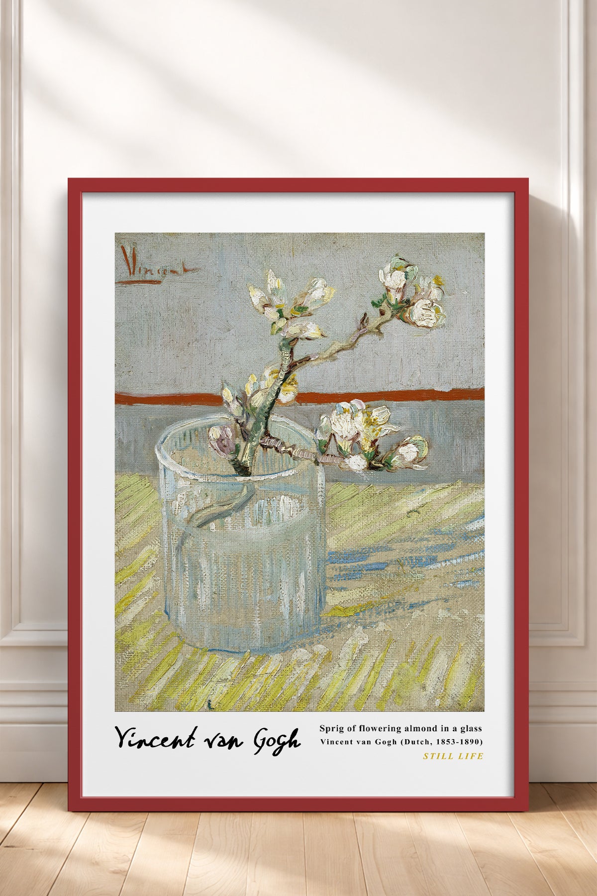HOMEPACK Ahşap Çerçeveli Tablo Çerçeveli Poster Sanatsal Modern Duvar Dekoru VAN GOGH-23