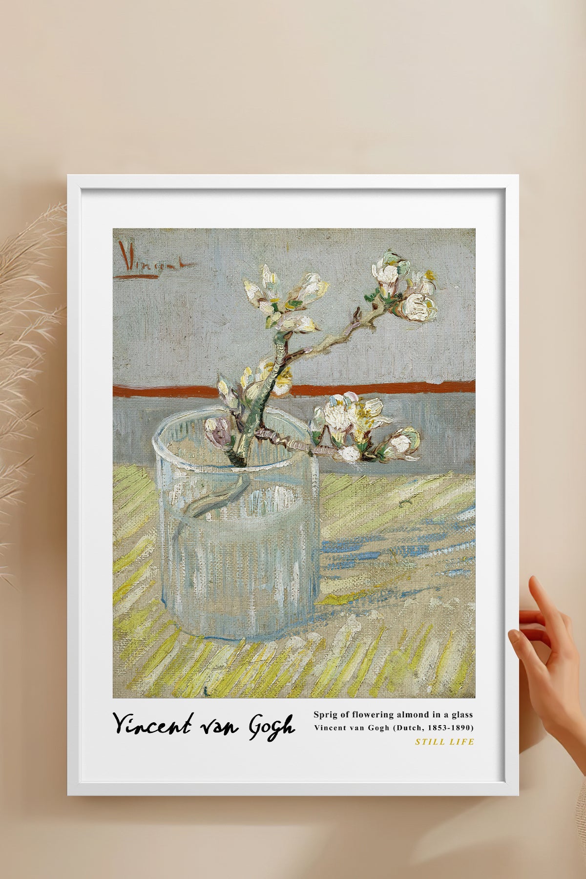 HOMEPACK Ahşap Çerçeveli Tablo Çerçeveli Poster Sanatsal Modern Duvar Dekoru VAN GOGH-23