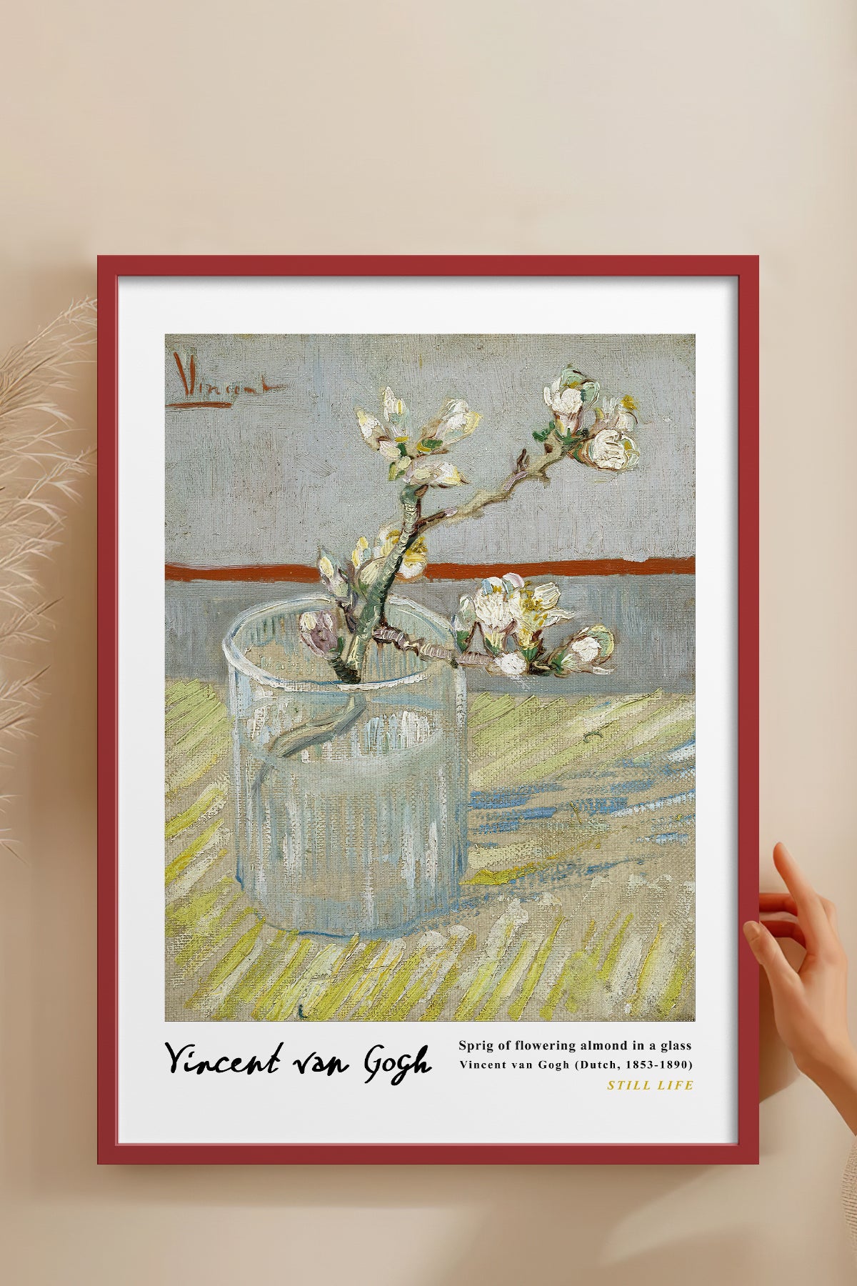 HOMEPACK Ahşap Çerçeveli Tablo Çerçeveli Poster Sanatsal Modern Duvar Dekoru VAN GOGH-23