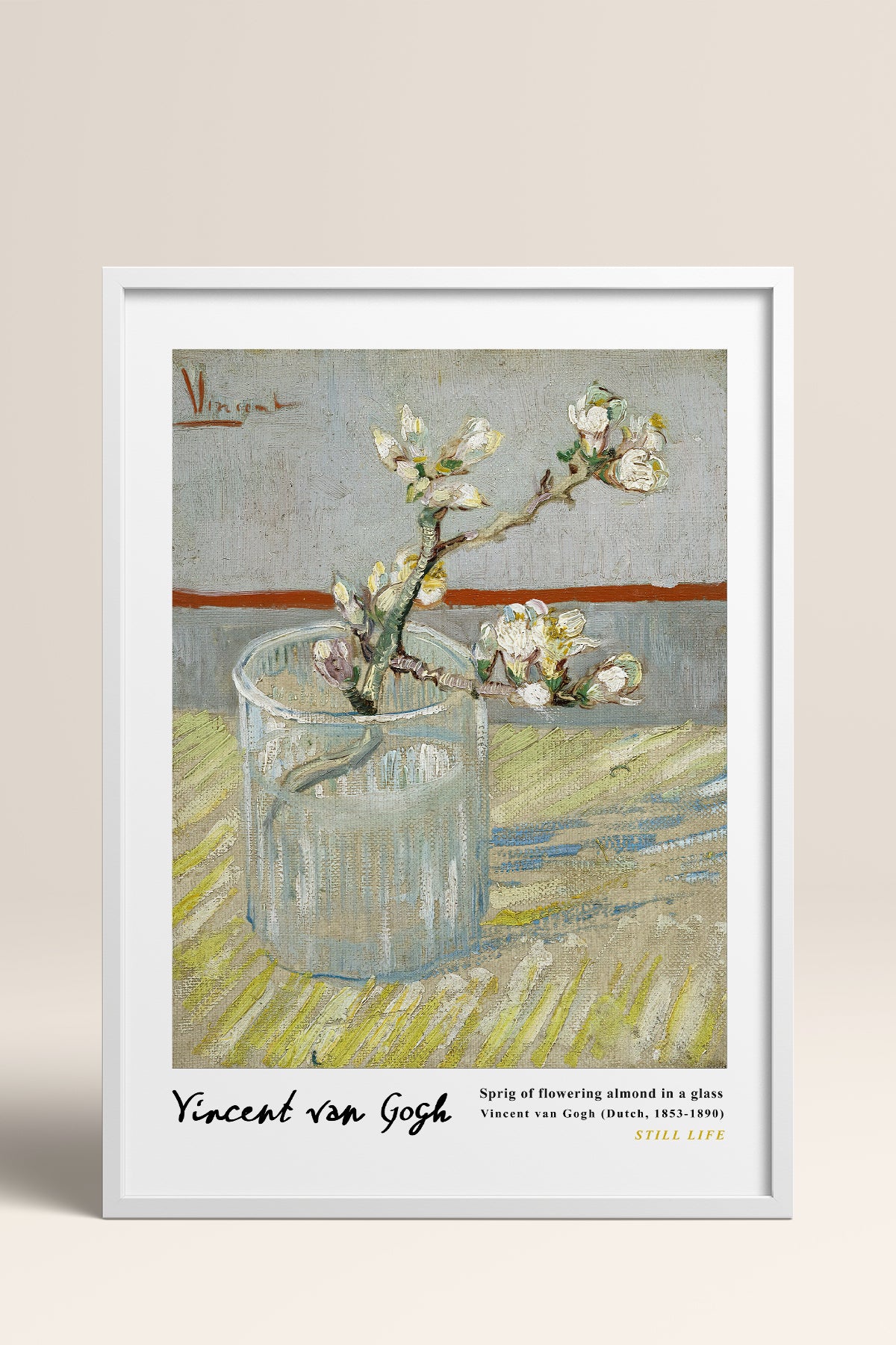 HOMEPACK Ahşap Çerçeveli Tablo Çerçeveli Poster Sanatsal Modern Duvar Dekoru VAN GOGH-23