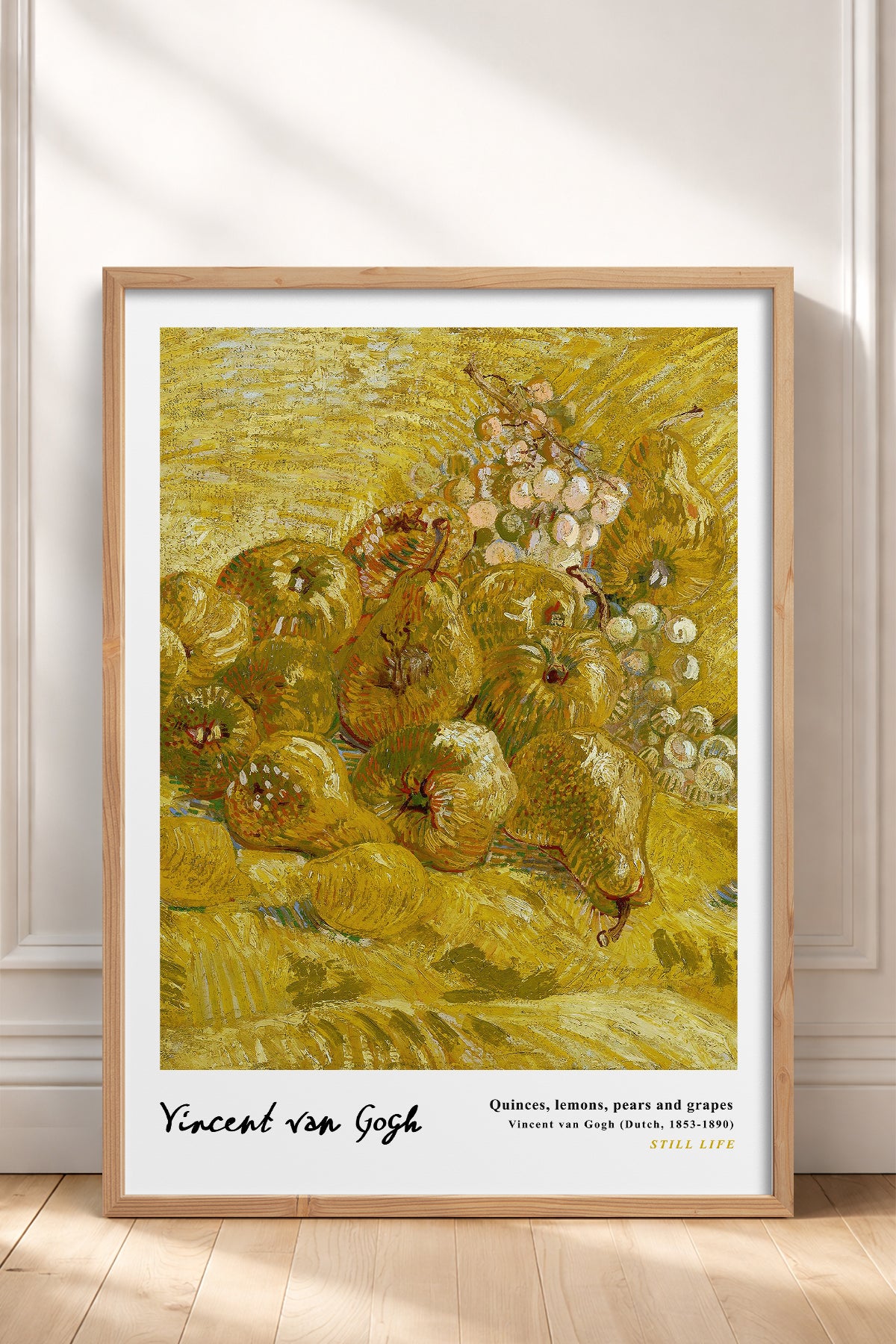 HOMEPACK Ahşap Çerçeveli Tablo Çerçeveli Poster Sanatsal Modern Duvar Dekoru VAN GOGH-24