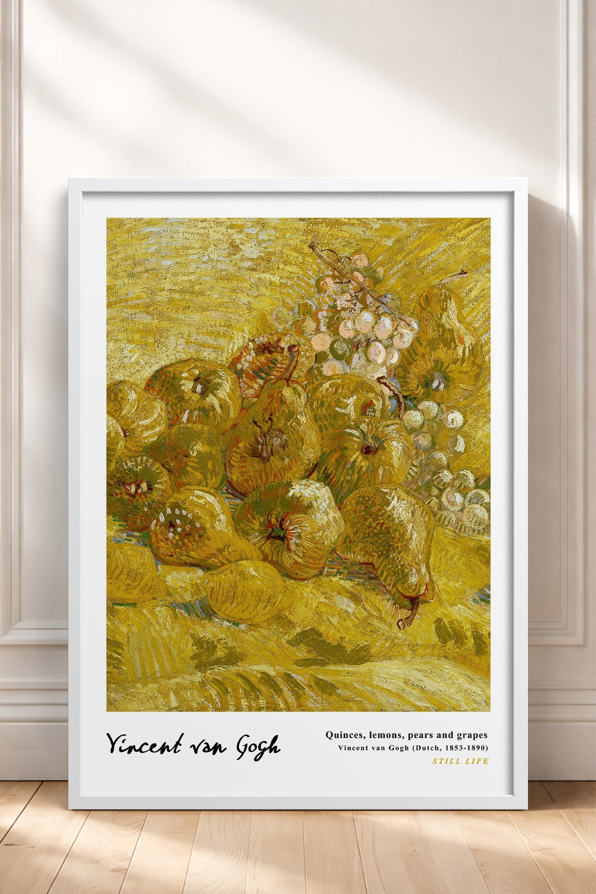 HOMEPACK Ahşap Çerçeveli Tablo Çerçeveli Poster Sanatsal Modern Duvar Dekoru VAN GOGH-24