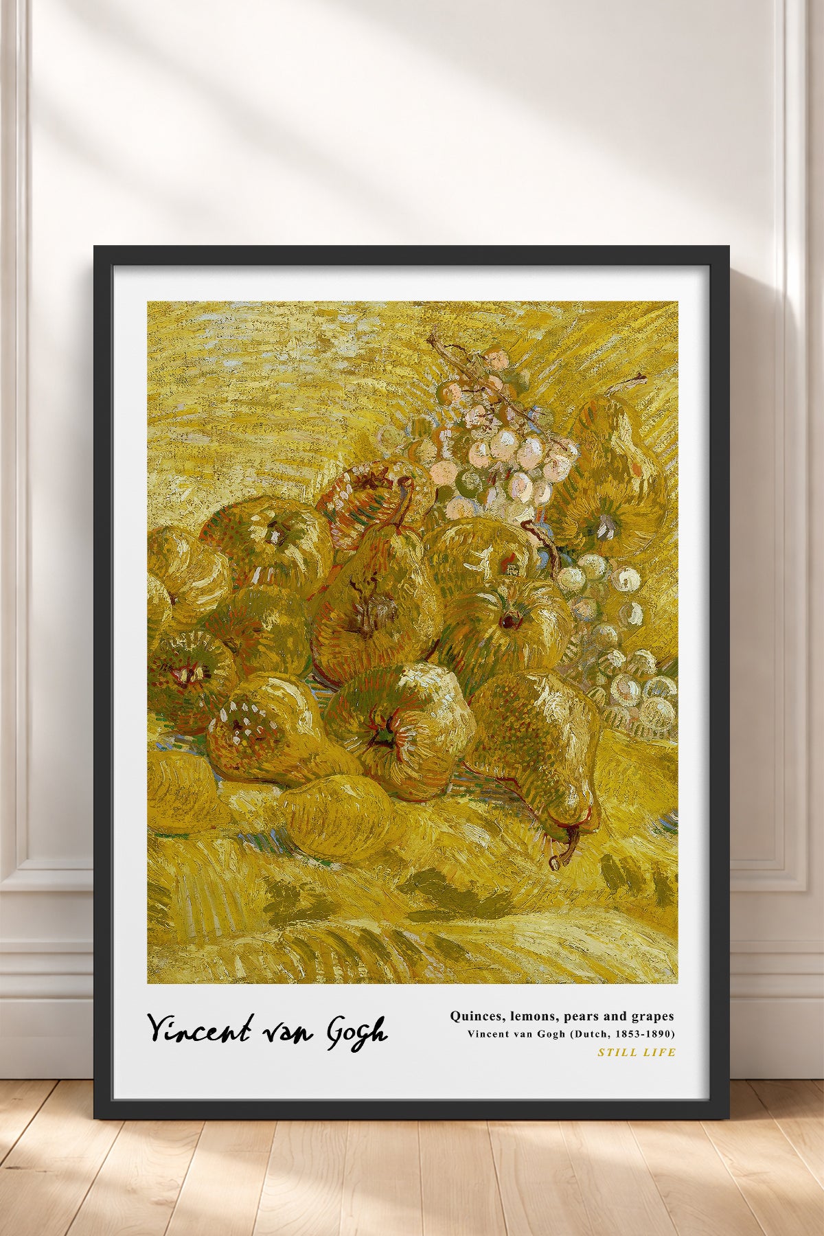 HOMEPACK Ahşap Çerçeveli Tablo Çerçeveli Poster Sanatsal Modern Duvar Dekoru VAN GOGH-24
