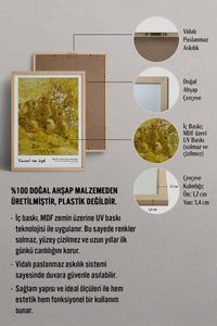 HOMEPACK Ahşap Çerçeveli Tablo Çerçeveli Poster Sanatsal Modern Duvar Dekoru VAN GOGH-24