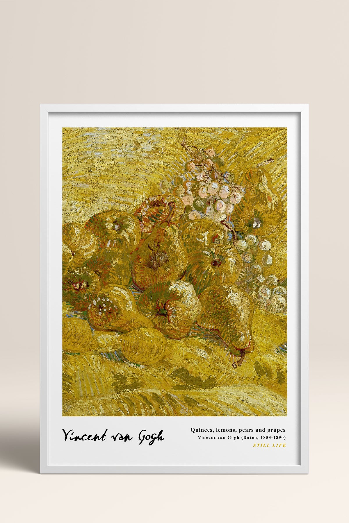 HOMEPACK Ahşap Çerçeveli Tablo Çerçeveli Poster Sanatsal Modern Duvar Dekoru VAN GOGH-24