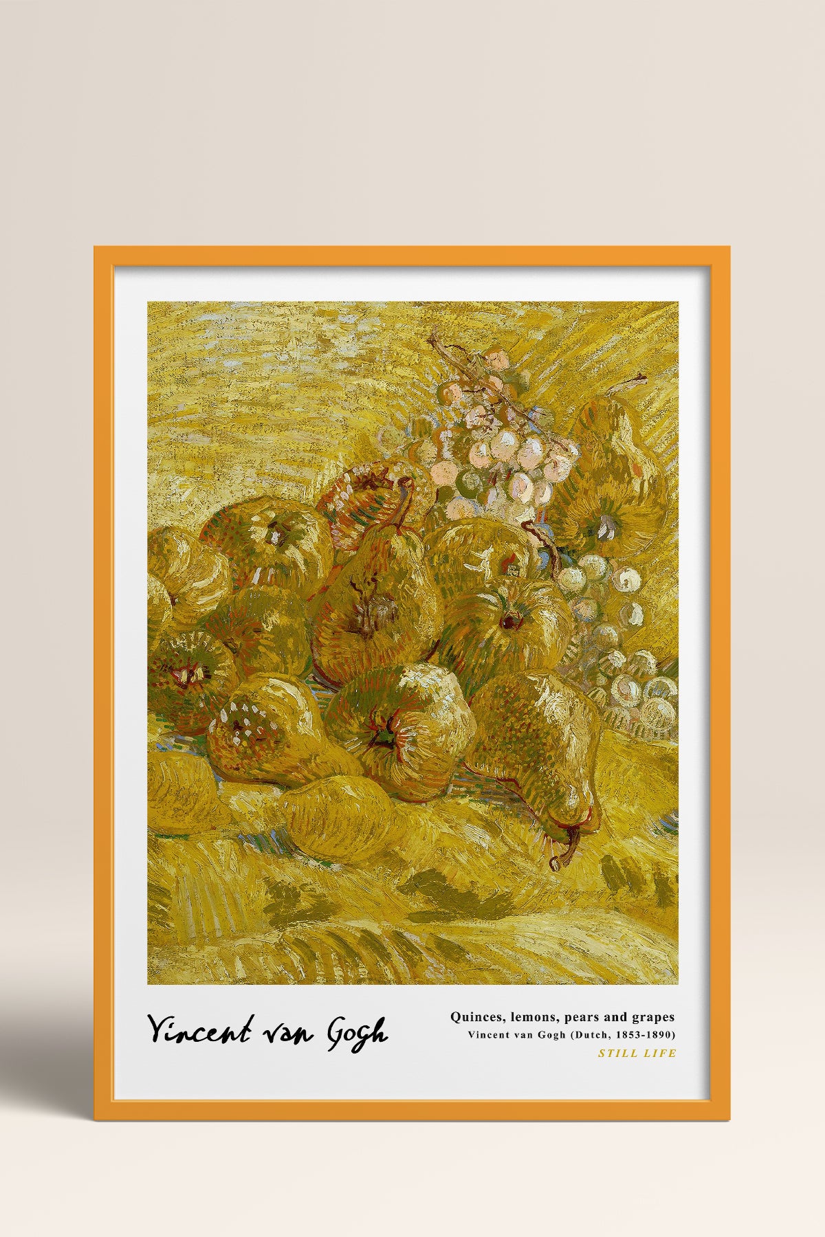 HOMEPACK Ahşap Çerçeveli Tablo Çerçeveli Poster Sanatsal Modern Duvar Dekoru VAN GOGH-24